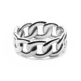 Daniel Wellington Elegantný oceľový prsteň Chunky Chain DW0040084 56 mm.