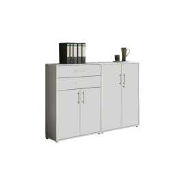 MID.YOU SKRINKA NA DOKUMENTY, sivá, biela, 168,8/113,6/33 cm.