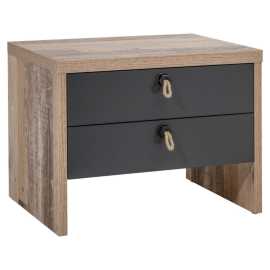 MID.YOU NOČNÝ STOLÍK antracitová, farba smreka.