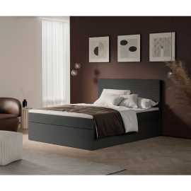 Livetastic AMERICKÁ POSTEĽ, 140/200 cm, tmavosivá.