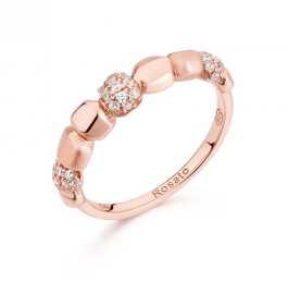 Rosato Originálny bronzový prsteň so zirkónmi Into the blue RZIB35 56 mm.