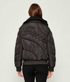 Guess dora detachable knit-collar pu s.