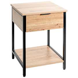 PRÍRUČNÝ STOLÍK, čierna, farba duba.