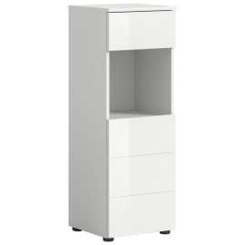 MID.YOU SPODNÁ SKRINKA, biela s vysokým leskom, biela s vysokým leskom,.