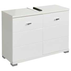 Livetastic SKRINKA POD UMÝVADLO, biela s vysokým leskom, biela, 80/57/31 cm.