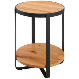 Livetastic PRÍRUČNÝ STOLÍK, dub, prírodná farba, čierna.