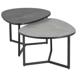 MID.YOU SADA KONFERENČNÝCH STOLÍKOV, svetlosivá, tmavosivá, kov, kompozitné drevo, 83/40/36,5/59 cm.