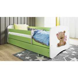 MID.YOU POSTEĽ PRE DETI A MLÁDEŽ 80/160 cm, zelená, biela.