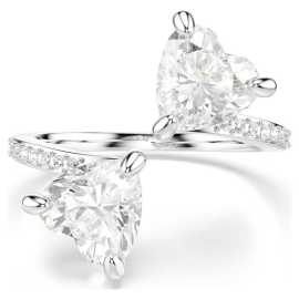 Swarovski Luxusný otvorený prsteň s kryštálmi Swarovski Attract Soul 5535191 58 mm.
