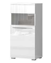 Jednodverová vitrína tiana i - biela.

 

 

Vitrína Tiana s jednými dvierkami, ktoré v hornej časti zdobia sklenený detail, a tromi policami bude výstavným nábytkom vo vašej obývačke.

 

 

Rozmery jednodverovej vitríny s osvetlením Tiana I sú 60x123x40cm (š, v, h).

 

 

Všetky produkty z kolekcie Tiana nájdete nižšie v súvisiacom tovare.