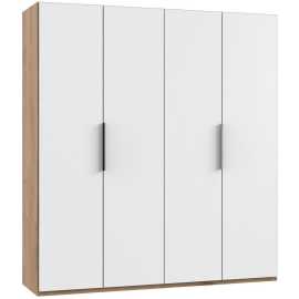 MID.YOU SKRIŇA S OTOČNÝMI DVERAMI, biela, farba duba, 200/216/58 cm.