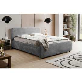 MID.YOU ČALÚNENÁ POSTEĽ, 180/200 cm, sivá.