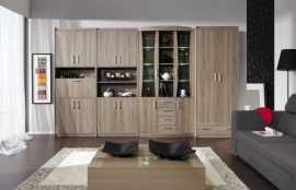 Obývacia zostava megane 1 - dub trufla.

 

V ponuke sú rôzne typy vitrín, skríň, regálov.

 

Obývacia zostava sa skladá z týchto dielov:

- barová skriňa 7 (80x212x35cm š, v, h)

- skriňa 6 (80x212x35cm š, v, h)

- vitrína 2 (110x212x42cm š, v, h)

- šatníková skriňa (80x212x50cm š, v, h)

 

Pri výbere obývacie zostavy Megane zakliknite požadovaný odtieň.