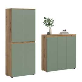 Livetastic PREDSIEŇOVÁ SKRIŇA, farba duba, sivozelená, 190/175/37 cm.