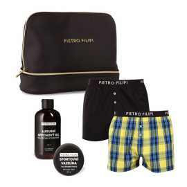 Pánska darčková kozmetická taštička 2PACK trenky a kozmetika Pietro Filipi (4PJTGP1Z1) XL, trenírky.