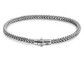Rebel&Rose Prepletaný strieborný náramok Artemis RR-BR031-S 19 cm.