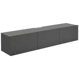 Hom`in NÍZKA KOMODA, antracitová, 180/36,7/42 cm.