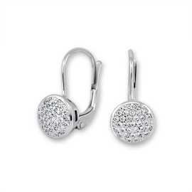Soliter Žiarivé náušnice z bieleho zlata so zirkónmi 239 001 00623 07.