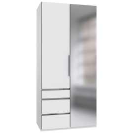 MID.YOU SKRIŇA S OTOČNÝMI DVERAMI, biela, 100/216/58 cm.