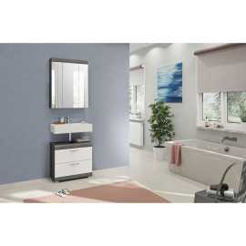 MID.YOU KÚPEĽŇA sivá, biela s vysokým leskom.