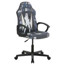 Star Wars HERNÁ STOLIČKA, vzhľad kože, sivá, čierna, biela, svetlomodrá.