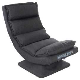 Minecraft HERNÁ STOLIČKA, tkaná textília, sivá.
