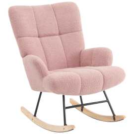 P & B STOLIČKA S PRUŽNÝM PODNOŽÍM, drevo, kov, textil, ružová.