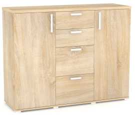 Komoda rea ottawa up 5 s výberom čela - dub bardolino.

 

Nábytok je vyrobený z kvalitnej laminovanej drevotrieskovej dosky a je dostupný v niekoľkých odtieňoch REA Standart.

 

Komoda Rea Ottawa Up 5 v odtieni dub bardolino má hrúbku hornej dosky 25 mm a ABS hranu 2 mm. Ostatné dosky majú hrúbku 16 mm a ABS hranu 0,5 mm.

Ostatné prvky modernej kolekcie nájdete nižšie, spoločne s ďalším súvisiacim tovarom.