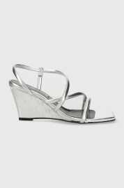 Sandále Karl Lagerfeld RIALTO strieborná farba, KL34405.