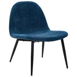 Livetastic KRESLO, drevo, kov, textil, modrá, čierna.