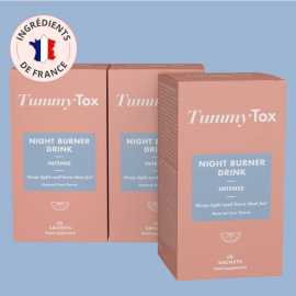 Night Burner Drink INTENSE : 1+2 OFFERTS Méga Pack | Saveur naturel de citron vert | 30 sachets | TummyTox.
