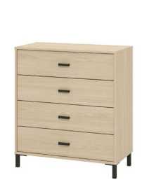 Zásuvková komoda anita - dub svetlý.

 

Model ponúka štyri praktické zásuvky.

 

*ABS hrany = prúžky slúžiace na olepenie a ochranu hrán nábytkových dosiek
*MDF doska = ľahko opracovateľný drevovláknitý materiál so širokým spektrom možných úprav využívaný napr.

 

Výhody:


	Estetická harmónia: Svetlý dekor portského duba prináša do spálne pocit tepla a útulnosti, zatiaľ čo moderné línie a čierne prvky dodávajú priestoru sofistikovaný vzhľad.
	Flexibilné využitie: Vďaka svojmu univerzálnemu dizajnu sa komoda hodí nielen do spálne, ale aj do obývacej izby, predsiene alebo kancelárie.
	Jednoduchá údržba: Povrch komody je nenáročný na údržbu.


 

Rozmery komody Anita sú  80 x 90 x 40 cm (š, v, h).

 

Ďalší nábytok z kolekcie ANITA nájdete nižšie v súvisiacich produktoch.