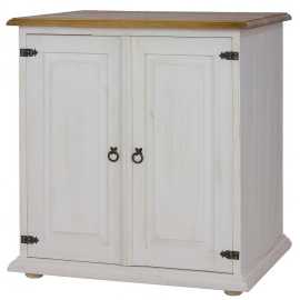 Skrinka z masívneho dreva com 20 - k17 biely vosk.