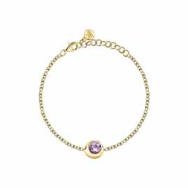 Morellato Slušivý pozlátený náramok s ametystom Semipreziose SAXN09.