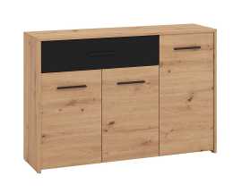 Kombinovaná komoda geralt - dub artisan/čierna.

 

Kombinované komody sa vďaka svojmu prevedeniu radia medzi jedny z najpraktickejších vôbec.

 

Rozmery kombinovanej komody Geralt sú 119x80,5x33cm (š, v, h).

 

Všetky produkty z kolekcie Geralt nájdete nižšie v súvisiacich produktoch.