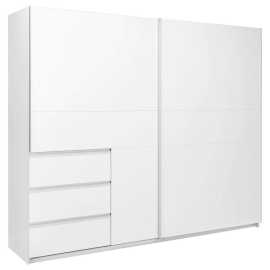 MID.YOU SKRIŇA S POSUVNÝMI DVERAMI, biela, 250/205/61,5 cm.