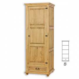 Úzka skriňa policová sedliacka szy 02b - k16 antická biela.