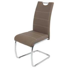 Sconto Jedálenská stolička FLORA S hnedá, syntetická koža.