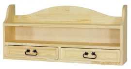 Polička s šuplíky rustikálna cos 16 - k09 prírodná borovica.