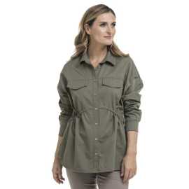 Bushman Damenbluse Nuka, khaki L.
 
 Spezifikationen:
 
 	Leicht gebürstete 100 % Baumwolle
 	Stoffgewicht: 180 g/m&sup2;