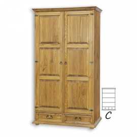 Skriňa policová sedliacka szy 101c slim - k13 bielena borovica.