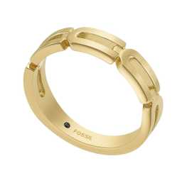 Fossil Štýlový pozlátený prsteň Heritage JF04694710 57 mm.