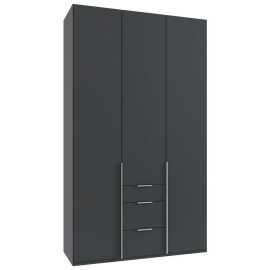 MID.YOU SKRIŇA S OTOČNÝMI DVERAMI, grafitová, 135/236/58 cm.