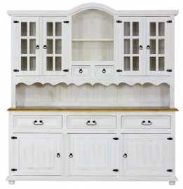 Kredenc z masívu vit 02 sedliacky - k16 antická biela.