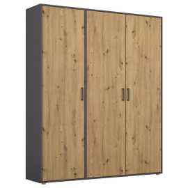 Rauch Möbel SKRIŇA S OTOČNÝMI DVERAMI, sivá, dub artisan, 140/194/53 cm.