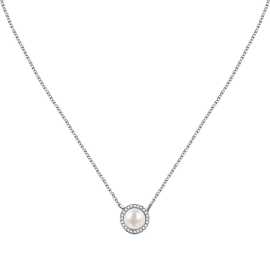 Morellato Elegantný strieborný náhrdelník s perlou Perla SAER49.
