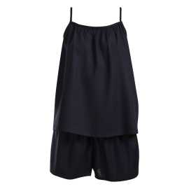 Ženske pižame Tommy Hilfiger modre (UW0UW05397 DW5) S.
Iščete udobno kratko žensko pižamo?
    
Pižama je sestavljena iz majice s tankimi naramnicami in kratkih hlač, uporabljena guma je udobna in nikjer ne tišči, izdelana je iz prijetnega materiala in ima klasičen kroj.
    
Več informacij o klasičnih izdelkih najdete v spodnjih informacijah o izdelkih.
