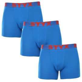 3PACK pánske boxerky Styx long športová guma modré (3U1167) M, trenky.
Doprajte si pohodlie, ktoré vydrží celý deň, s pánskymi boxerkami Styx.
Kvalitný materiál pre maximálne pohodlie
Boxerky sú vyrobené z prvotriednej zmesi bavlny a umelých vlákien.
Praktický dizajn a česká precíznosť
Boxerky Styx majú predĺžené nohavičky, ktoré poskytujú dodatočnú oporu a zabraňujú odieraniu stehien, čo oceníte pri športe a dlhom sedení v kancelárii alebo v aute.
Prečo si vybrať boxerky Styx

Česká kvalita: Navrhnuté a vyrobené v Českej republike, čo zaručuje najvyššiu kvalitu spracovania.
Prémiové materiály: Kombinácia bavlny, modalu a elastanu pre maximálne pohodlie.
Univerzálny dizajn: Predĺžené nohavice a štýlové športové elastické nohavice na každú príležitosť.

Spodná bielizeň Styx je jednou z najobľúbenejších
Česká značka Styx je medzi zákazníkmi známa najmä vďaka svojej spodnej bielizni s neotrelými vzormi vo výrazných farbách.
Ako sa mám starať o svoje boxerky Styx?

Pranie: Per je na 30 °C s jemným pracím prostriedkom, aby materiál zostal hebký a príjemný.
Sušenie: Sušička sa neodporúča, boxerky sušte voľne na vzduchu, aby si zachovali svoj tvar.
Žehlenie: V prípade potreby žehlite pri nízkej teplote, aby si materiál zachoval svoju mäkkosť.

Tip: Staňte sa expertom na údržbu spodnej bielizne vďaka tipom v našom článku a doprajte svojim obľúbeným kúskom starostlivosť, ktorú si zaslúžia.