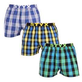 3PACK pánske trenky Styx športová guma viacfarebné (3B103840) M, trenírky.
Hľadáte šortky, ktoré v sebe spájajú štýl, pohodlie a prvotriednu kvalitu?
Vysokokvalitná bavlna pre dokonalé pohodlie
Šortky sú vyrobené z prvotriednej 100 % bavlny, ktorá je nielen mäkká na dotyk, ale aj úžasne priedušná.
Klasický strih a moderný vzhľad
Vďaka voľnému strihu sa v týchto šortkách budete cítiť úplne pohodlne, pretože poskytujú dostatok priestoru na prirodzený pohyb.
Prečo by ste určite mali vyskúšať šortky Styx

100 % bavlna pre maximálne pohodlie: Šortky sú vyrobené z vysokokvalitnej bavlny, ktorá je mäkká, priedušná a jemná k pokožke, čo zaručuje pohodlie počas celého dňa.
Športový tkaný elastický: Pevná, ale pohodlná guma s logom Styx drží šortky na mieste bez nepríjemného zarezávania alebo uvoľňovania.
Česká výroba a kvalitné spracovanie: Styx je tradičná česká značka, ktorá sa pýši precíznym spracovaním, odolnosťou a dlhou životnosťou výrobkov.

Česká značka Styx ponúka zábavu aj prvotriednu kvalitu
Spodnú bielizeň Styx si obľúbia najmä tí, pre ktorých je dôležitá individualita.
Ako sa starať o šortky Styx?
Aby ste si šortky udržali dlho v skvelej kondícii, odporúčame dodržiavať tieto tipy.

Pranie: Odporúčame prať pri teplote 30 °C, aby si bavlna zachovala svoju mäkkosť a farby zostali sýte.
Sušička: Sušenie v sušičke sa neodporúča, aby sa materiál nezrazil.
Žehlenie: Bavlnu je možné žehliť, ale odporúča sa nižšia teplota, aby nedošlo k poškodeniu látky.

Tip: Staňte sa expertom na údržbu spodnej bielizne vďaka radám v našom článku a doprajte svojim obľúbeným kúskom starostlivosť, ktorú si zaslúžia.