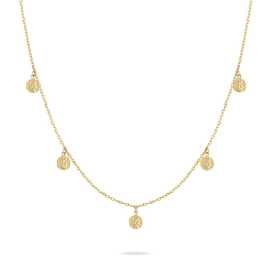 Tamaris Originálny pozlátený náhrdelník s príveskami Coins TJ-0448-N-45.